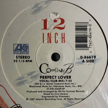 Company B - Perfect Lover Vinyl Vinly Record