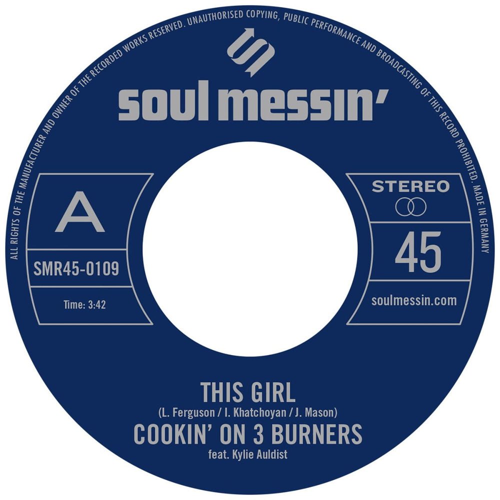 Cookin' On 3 Burners - This Girl b/w Four 'n Twenty Vinyl