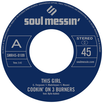Cookin' On 3 Burners - This Girl b/w Four 'n Twenty Vinyl Vinly Record