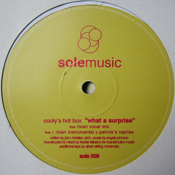 Cooly's Hot Box - What A Surprise Vinyl Vinly Record
