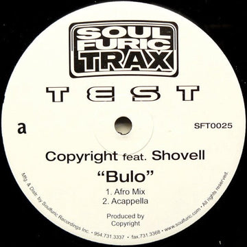 Copyright Feat. Shovell - Bulo Vinyl Vinly Record