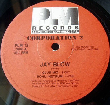 Corporation 2 - Jay Blow Vinyl Vinly Record
