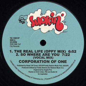 Corporation Of One - The Real Life / So Where Are You Vinyl Vinly Record