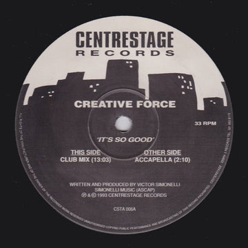 Creative Force - It's So Good Vinyl Vinly Record