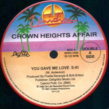 Crown Heights Affair - You Gave Me Love / Galaxy Of Love Vinyl Vinly Record