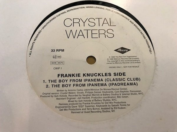 Crystal Waters - The Boy From Ipanema Vinyl