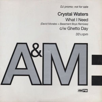 Crystal Waters - What I Need (David Morales + Basement Boys Remixes) / Ghetto Day Vinyl Vinly Record