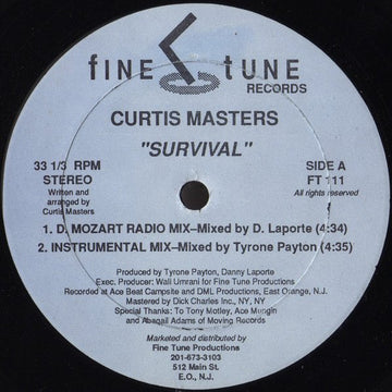 Curtis Masters - Survival Vinyl Vinly Record