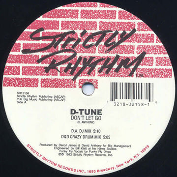 D - Tune - Don't Let Go Vinyl Vinly Record