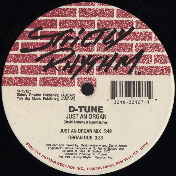 D - Tune - Just An Organ / Getting Bigger Vinyl