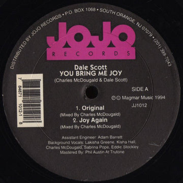 Dale Scott - You Bring Me Joy Vinyl Vinly Record