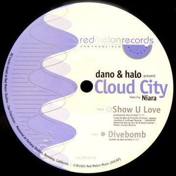 Dano & Halo Present Cloud City Featuring Niara - Show U Love / Divebomb Vinyl Vinly Record