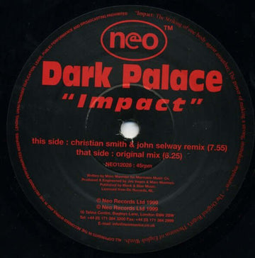 Dark Palace - Impact Vinyl Vinly Record