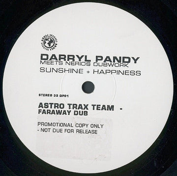 Darryl Pandy Meets Nerio's Dubwork - Sunshine + Happiness Vinyl Vinly Record