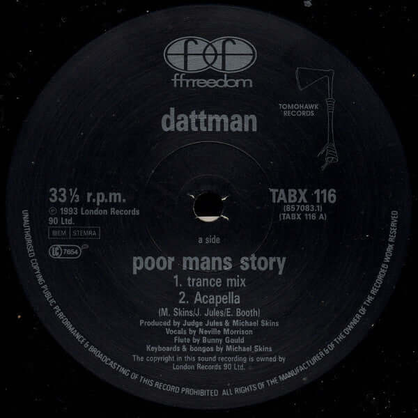 Dattman - Poor Mans Story Vinyl