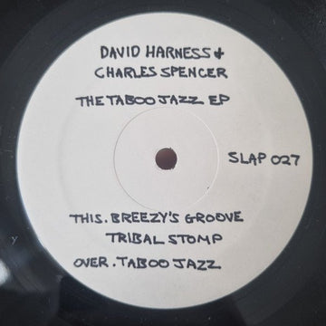 David Harness & Charles Spencer - The Taboo Jazz EP Vinyl Vinly Record