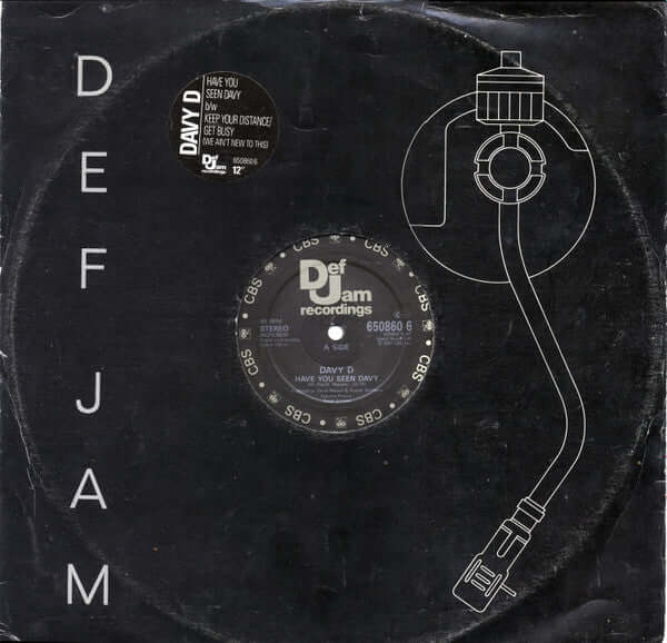 Davy D - Have You Seen Davy / Keep Your Distance / Get Busy (We Ain't New To This) Vinyl