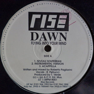 Dawn - Flying Into Your Mind Vinyl Vinly Record