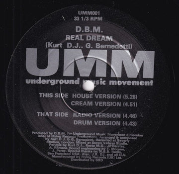 DBM - Real Dream Vinyl Vinly Record
