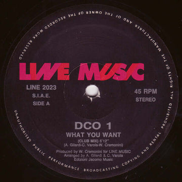 Dco1 - What You Want Vinyl Vinly Record
