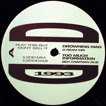 DD - Drowning Man / Too Much Information Vinyl Vinly Record