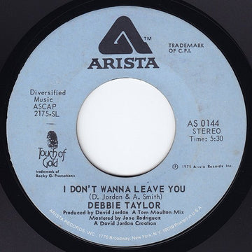 Debbie Taylor - I Don't Wanna Leave You Vinyl Vinly Record