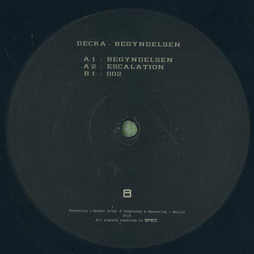 Decka - Begyndelsen Vinyl Vinly Record