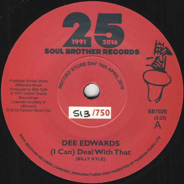 Dee Edwards - (I Can) Deal With That Vinyl Vinly Record