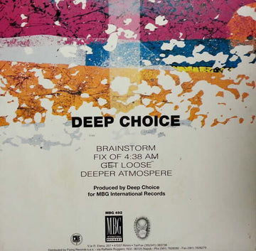 Deep Choice - Brainstorm Vinyl Vinly Record