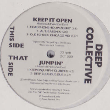 Deep Collective - Keep It Open / Jumpin' Vinyl Vinly Record