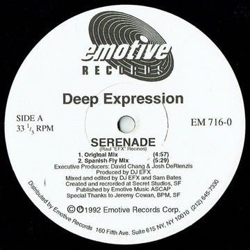 Deep Expression - Serenade Vinyl Vinly Record