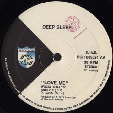Deep Sleep - Love Me Vinyl Vinly Record