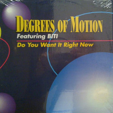 Degrees Of Motion Featuring Biti Strauchn - Do You Want It Right Now Vinyl Vinly Record