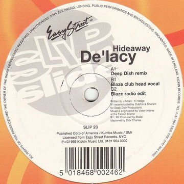 De'Lacy - Hideaway Vinyl Vinly Record