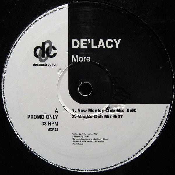 De'Lacy - More Vinyl