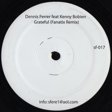 Dennis Ferrer Feat Kenny Bobien - Grateful (Fanatix Remix) Vinyl Vinly Record