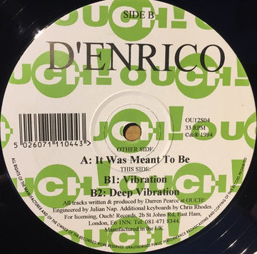 D'Enrico - It Was Meant To Be Vinyl Vinly Record