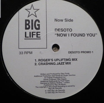 Desoto - Now I Found You Vinyl Vinly Record