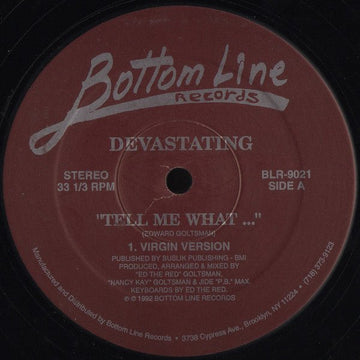 Devastating - Tell Me What... Vinyl Vinly Record
