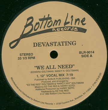 Devastating - We All Need Vinyl Vinly Record