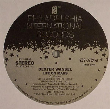 Dexter Wansel - Life On Mars / The Sweetest Pain Vinyl Vinly Record