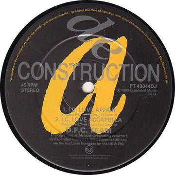 D.F.C. Team - I.C. Vinyl Vinly Record
