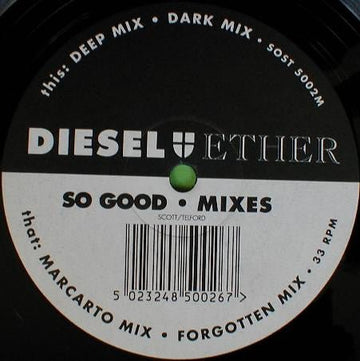 Diesel And Ether - So Good (Mixes) Vinyl Vinly Record