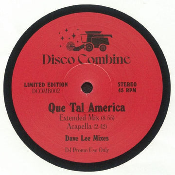 Disco Combine 002 - Que Tal America (Dave Lee mixes) Vinyl Vinly Record