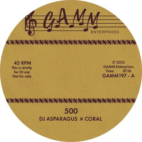DJ Asparagus x Coral - 500/93 Vinyl - Vinyl Record