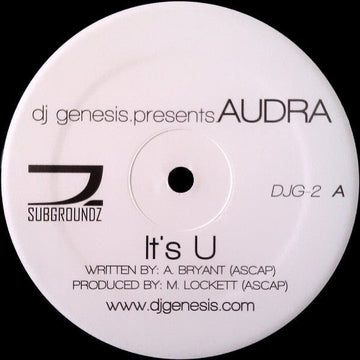 DJ Genesis - It's U / Hush Vinyl Vinly Record
