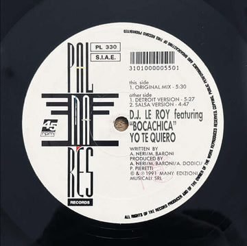 DJ Le Roy Featuring Bocachica - Yo Te Quiero Vinyl Vinly Record