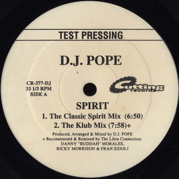 D.J. Pope - Spirit Vinyl Vinly Record