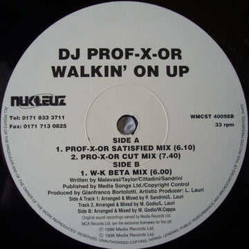 DJ Professor - Walkin' On Up - The Remixes Vinyl Vinly Record