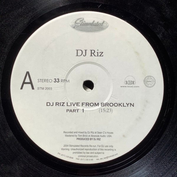 DJ Riz - Live From Brooklyn Vinyl